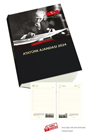 17x24 2024 Atatürk Ajanda Yıllık Atatürk Ajandası