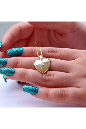 Aşk Kolyesi, Isimli Kolye, Kalp Gümüş Kolye,açılıp Kapanan Gümüş Kolye