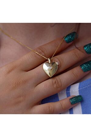 Aşk Kolyesi, Isimli Kolye, Kalp Gümüş Kolye,açılıp Kapanan Gümüş Kolye