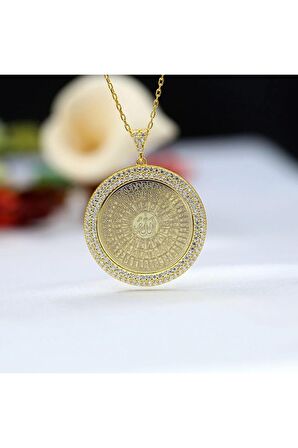 60 Cm Uzun Zincirli Allah`ın 99 Ismi Esmaül Hüsna Gümüş Dualı Kolye
