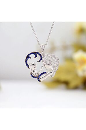 Anne Bebek Gümüş Kolye