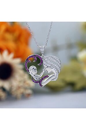 Anne Bebek Gümüş Kolye