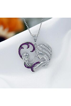 Anne Bebek Gümüş Kolye