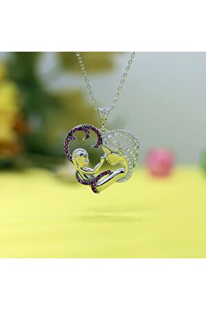 Anne Bebek Gümüş Kolye