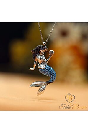 Deniz Kızı Gümüş Kolye