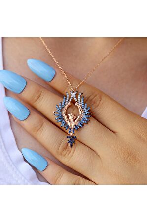 Kadın Rose Arkası Dönük Kadın 925 Ayar Gümüş Kolye