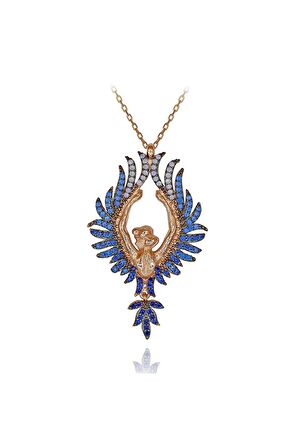 Kadın Rose Arkası Dönük Kadın 925 Ayar Gümüş Kolye