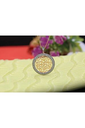 Kadın Rose Bismillahirrahmanirrahim 925 Ayar Gümüş Kolye