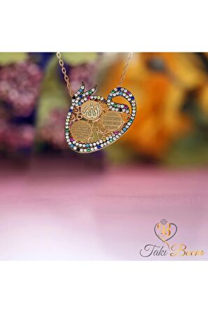 Vav Kolye Ayetel Kürsi Nazar Duası Ve Allah Yazılı Dualı Kolye 925 Ayar Gümüş Kolye