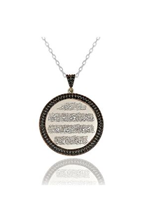 Siyah Taşlı Nazar Duası Kolye