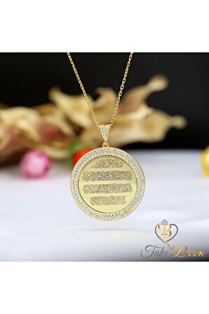 Nazar Duası Kolye, Dualı Kolye, Altın Kaplama, 925 Ayar Gümüş Kolye