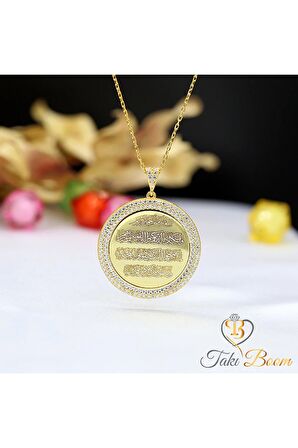 Nazar Duası Kolye, Dualı Kolye, Altın Kaplama, 925 Ayar Gümüş Kolye