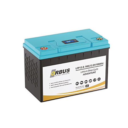 Orbus 12.8 V (Volt) 100 Amper Lityum Akü “LiFePO4”