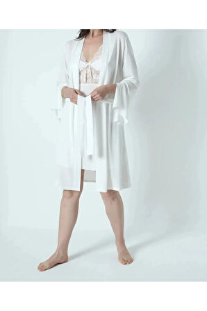 Kadın Ekru Penye Kutulu 6'lı Gelin Çeyiz Seti 9ROZELT620