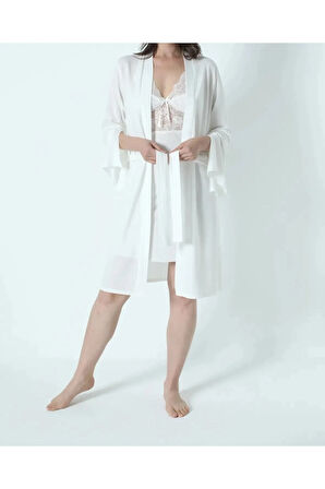 Kadın Ekru Penye Kutulu 6'lı Gelin Çeyiz Seti 9ROZELT620