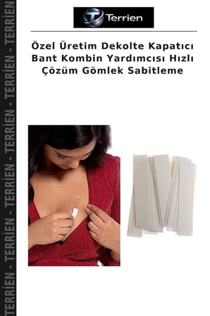 Özel Üretim Dekolte Kapatıcı Bant Kombin Yardımcısı Hızlı Çözüm Gömlek Sabitleme