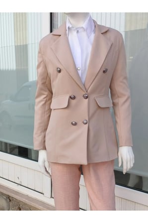 Blazer Taş Rengi Ceket-Taş Rengi - 38