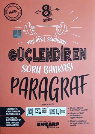 Ankara Yayıncılık 8.Sınıf LGS Güçlendiren Paragraf Soru Bankası