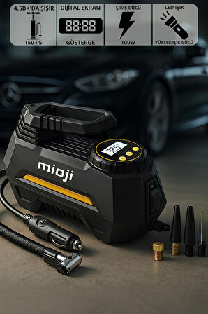 Mioji Mio 10 Taşınabilir 150PSI 12V 120W Araba Hava Pompası