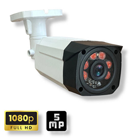 2 Kameralı Set - Hareket Algilayan 1080P Gece Görüşlü 5MP Sony Lens Güvenlik Kamerasi Seti 7808
