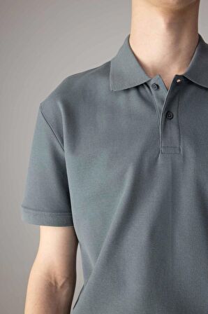 DeFacto Regular Fit Kısa Kollu Basic Düz Pike Kumaş Polo Tişört C1293AX24SPGR314