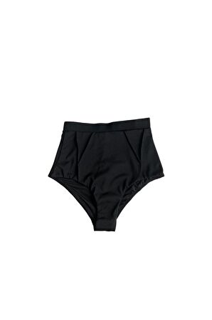 Siyah Süper Yüksek Bel Bikini Altı