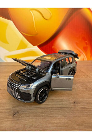 Lexus Jip Diecast Araba Füme Çöl Arabası Lexus 570 Model Diecast Araba Sesli Işıklı Açılan Kapılar