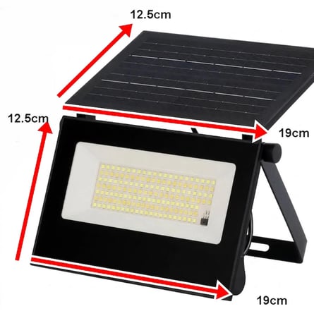 60 Watt Solar Led Projektör - Güneş Enerjili Bahçe Lambası Günışığı-Beyaz-Sarı Renk- Zaman ve Parlaklık Ayarı