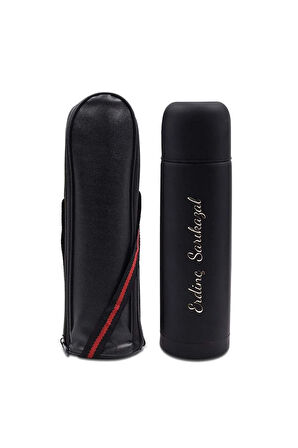 Çantalı Siyah Termos