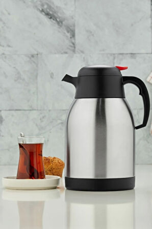 2 Litre Çift Kat Paslanmaz Çelik Termos – 24 Saat Soğuk, 12 Saat Sıcak Tutma | Kamp & Seyahat İçin
