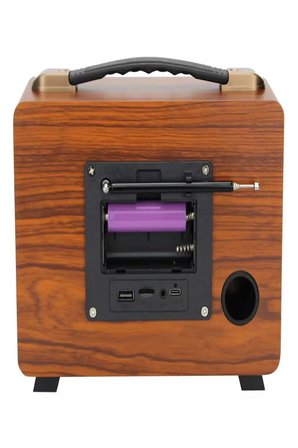 M-2027BT Gerçek Ahşap Eskitme Kaplama Radyo Fm Am Sw USB Tf Aux Destekli Bluetooth Hoparlör