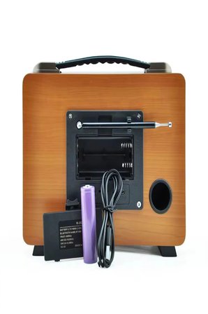 M-2027BT Gerçek Ahşap Eskitme Kaplama Radyo Fm Am Sw USB Tf Aux Destekli Bluetooth Hoparlör