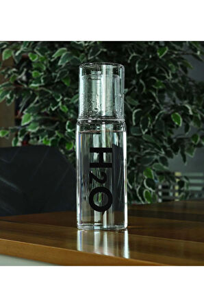 Siyah H2o Cam Başucu Sürahisi