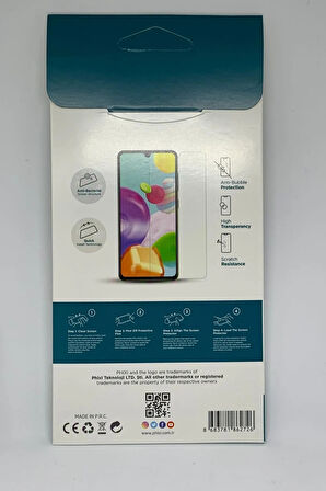 Samsung Galaxy A20 S Uyumlu Temperli Tam Koruma Şeffaf Cam Ekran Koruyucu