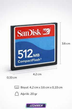 512 Mb Cf Compact Flash Hafıza Kartı Cnc Makine Kartı