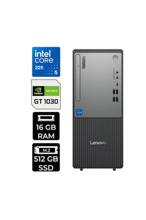 ThinkCentre Neo 50T G6 Ultra 5 225 16GB 512GB SSD GT1030/4GB FDOS Masaüstü Bilgisayar & PER4 USB Bellek