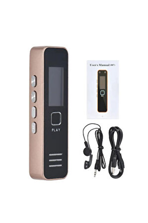 Dijital Ses Kaydedici KB65 Ses Diktafon Mp3 Çalar USB Bellek 16Gb