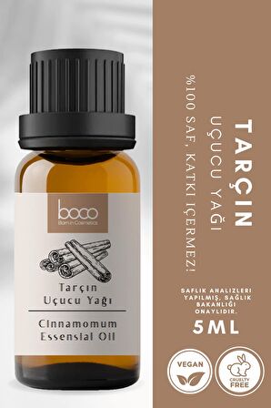 Tarçın Uçucu Yağı Saf Ve Doğal Buhurdanlık Difüzör Masaj Spa Cilt Tırnak Ve Saç Bakım Arındırıcı 5ml