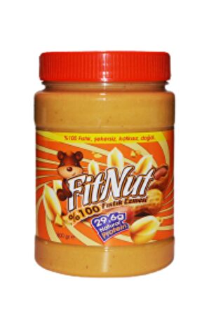 FitNut Sade Fıstık Ezmesi 800 gr + Crunchy Fıstık Ezmesi Parçacıklı 360 gr