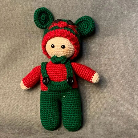 Uretti - Tuğba 9352 - El Örgüsü Amigurumi Oyuncak Bebek - 11 x 17 cm