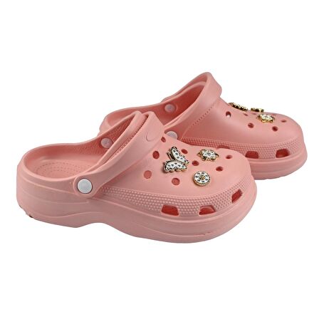 SİA ÇANTA TAŞLI SÜSLÜ KELEBEKLİ HAFİF RAHAT SANDALET CROCS TERLİK