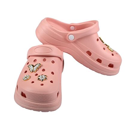 SİA ÇANTA TAŞLI SÜSLÜ KELEBEKLİ HAFİF RAHAT SANDALET CROCS TERLİK