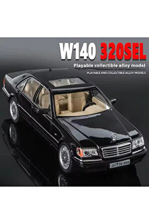 Mercedes Benz S320L Siyah Diecast Model Araba Mercedes Benz W140 320SEL Makam Arabası