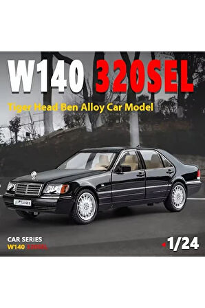 Mercedes Benz S320L Siyah Diecast Model Araba Mercedes Benz W140 320SEL Makam Arabası