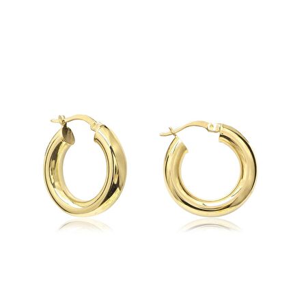 Altın Kaplama 4.95 mm Sallantılı Gümüş Küpe