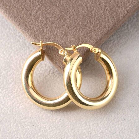 Altın Kaplama 4.95 mm Sallantılı Gümüş Küpe