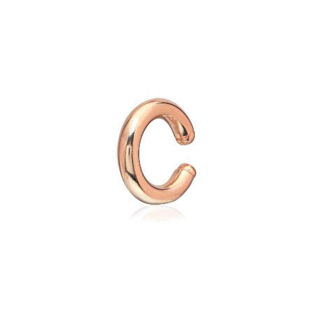 Moda Trendi Rose Altın kaplama Ayarlanabilir 925 Ayar 4.10 mm Kıkırdak Gümüş Küpe