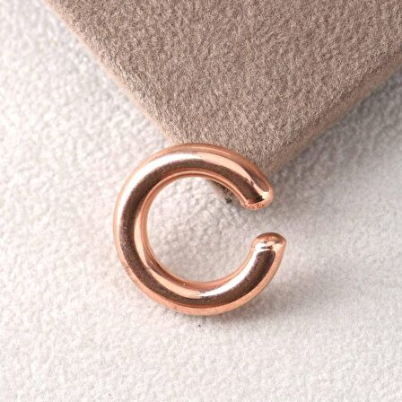 Moda Trendi Rose Altın kaplama Ayarlanabilir 925 Ayar 4.10 mm Kıkırdak Gümüş Küpe