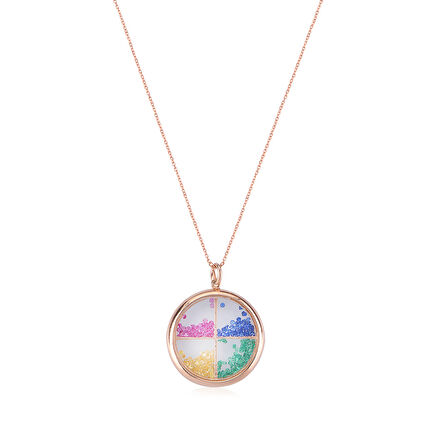 EMILIANO JEWELLERY 925 AYAR ZİRKON TAŞLI YUVARLAK KOLYE