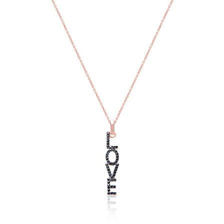 EMILIANO JEWELLERY SİLVER 925 AYAR ZİRKON TAŞLI LOVE KOLYE